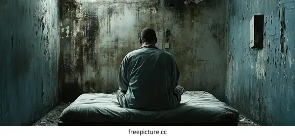 A Dark and Depressing Prison Cell Interior