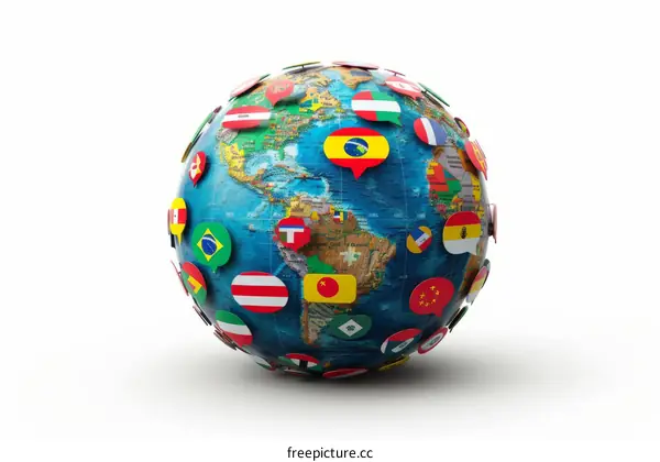 Flags of the World Globe