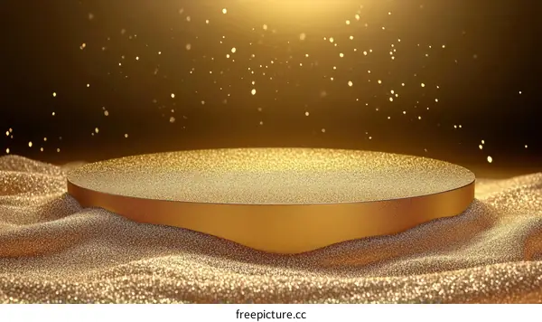 Golden Glitter Display Platform
