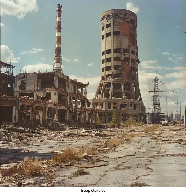 Ruins of an industrial building