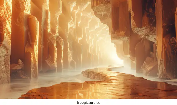 Mystical Golden Alien Cave