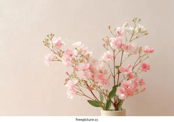 Delicate Pink Flowers Arrangement in Vase