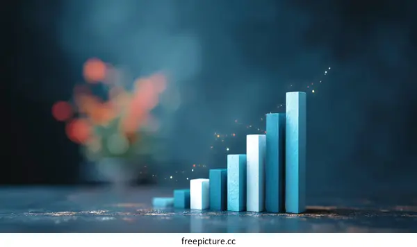 Growing Bar Chart Illustration for Business Success