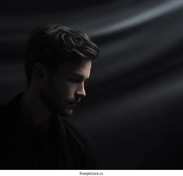 Close Up Profile Portrait of a Man