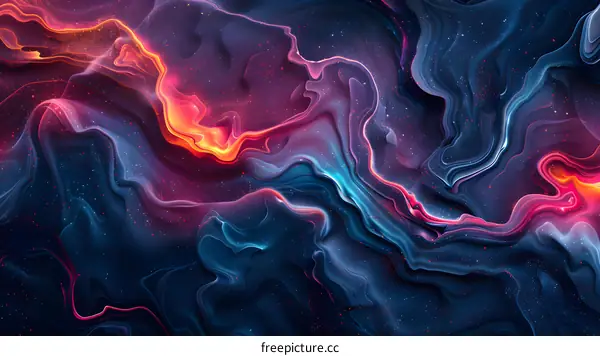 Colorful abstract painting with vibrant colors