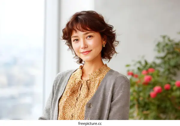 Asian Woman Portrait in Casual Outfit