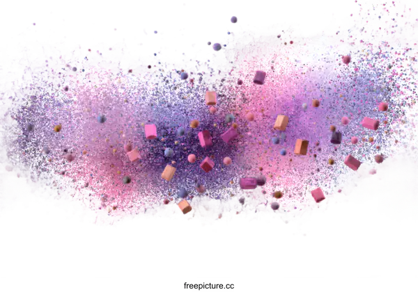 [Transparent Background PNG]Abstract Colorful Geometric Explosion