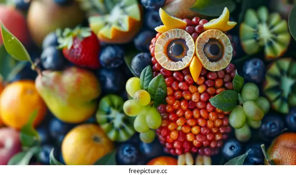 Fruit and Vegetable Owl: A Creative Still Life