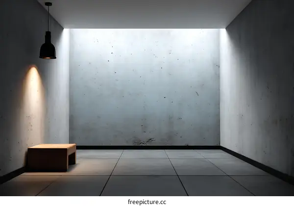 Empty Concrete Room Interior Design