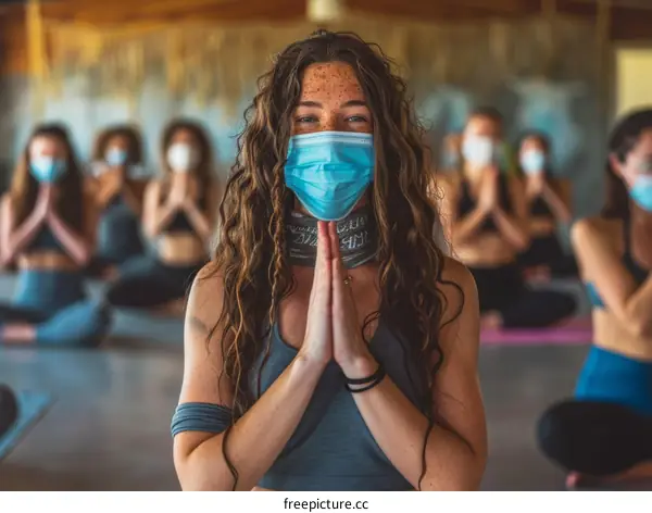 Yoga class during Covid-19 pandemic