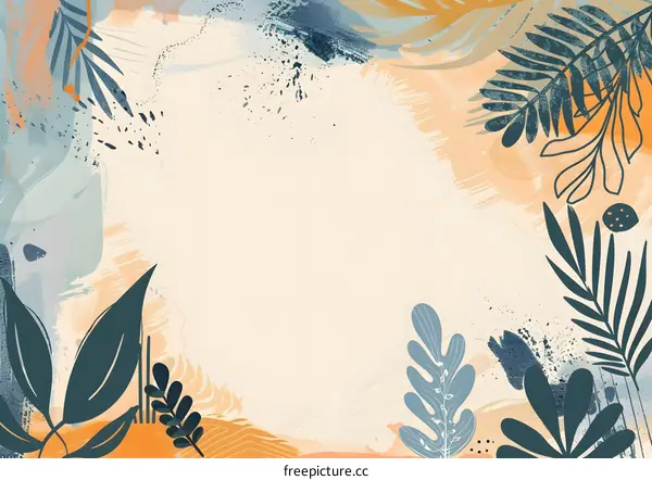 Abstract Tropical Watercolor Background