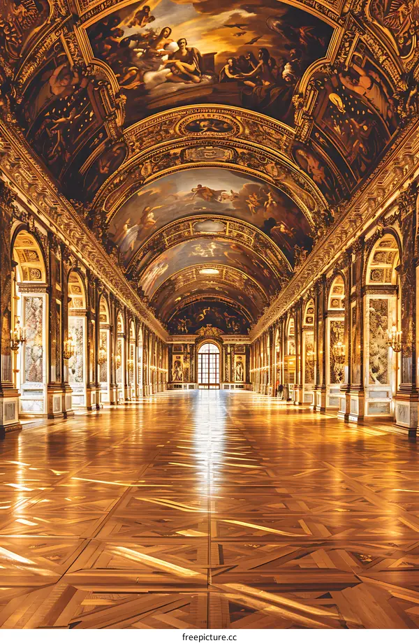 The Hall of Mirrors at the Palace of Versailles