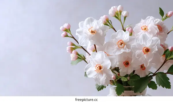 Elegant Arrangement of Daffodils and Blossoms