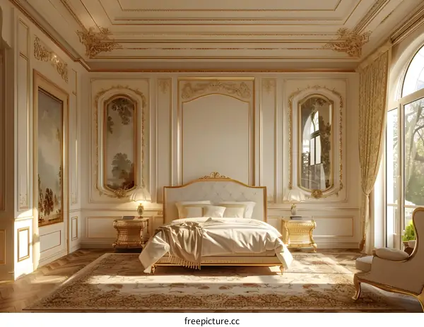 European-style luxury bedroom
