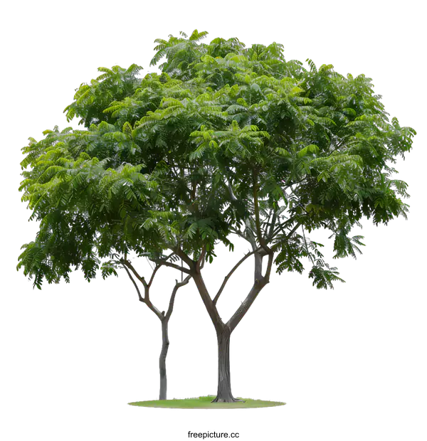 [Transparent Background PNG]Green Tree With White Background