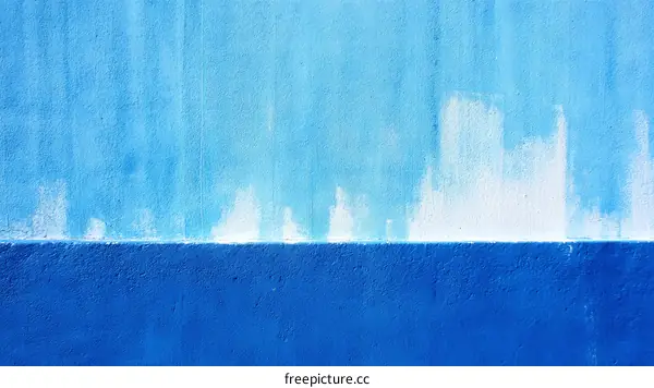 Abstract Blue and White Painted Wall Texture