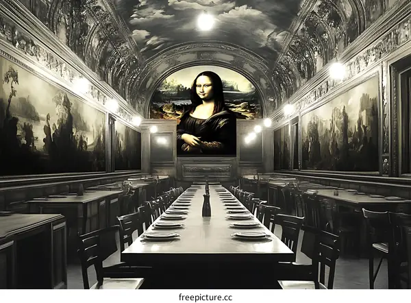 The Mona Lisa in a Dining Room