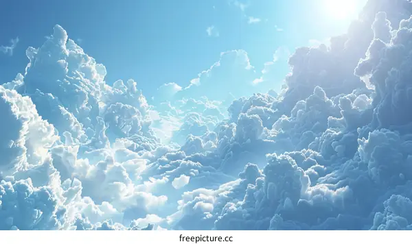 Clouds in the sky on a sunny day