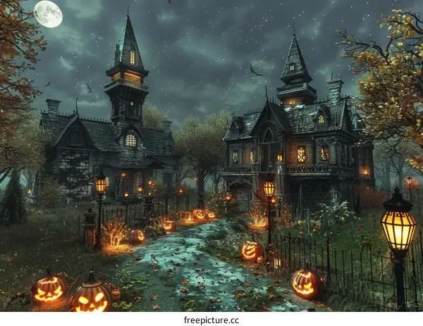 Halloween Pumpkin House