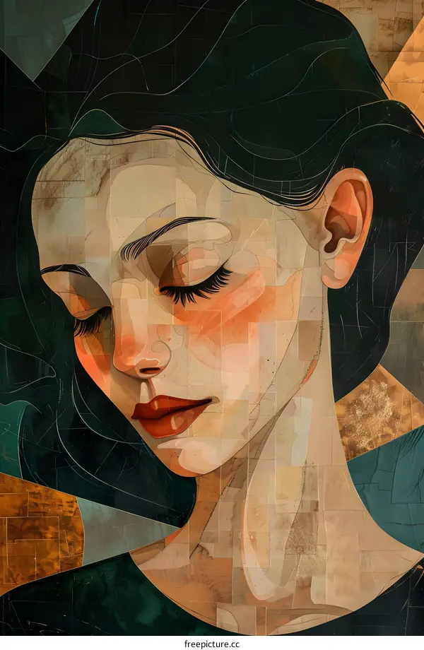 portrait of a young woman with dark hair