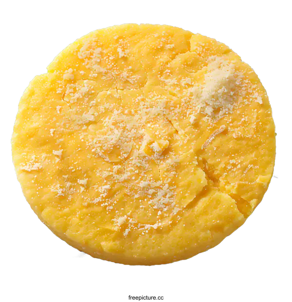 [Transparent Background PNG]Round yellow cake with sugar on top