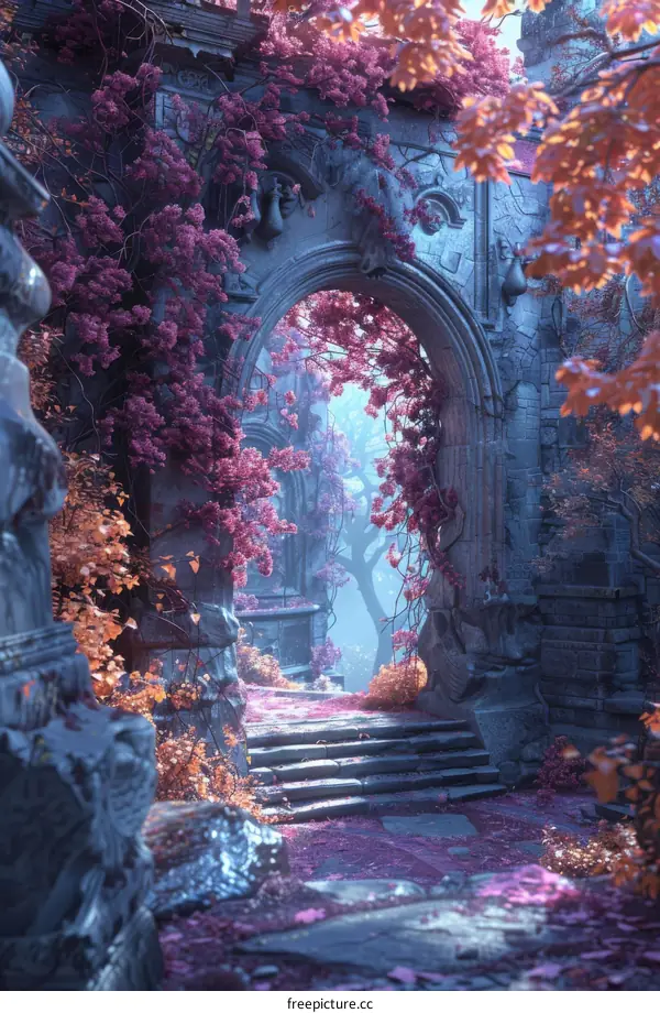 Mystical Overgrown Ruin Archway