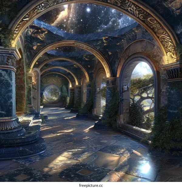 Futuristic Alien Palace Digital Art