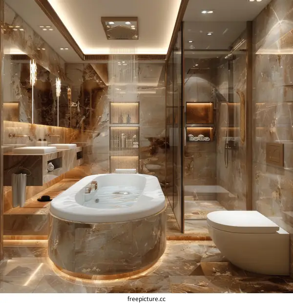 Luxury Modern Marble Bathroom Design