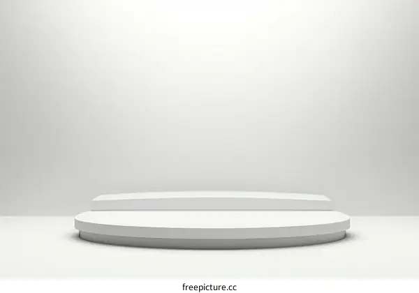 White Minimalist Product Display Stand
