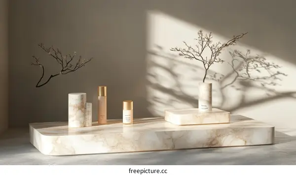 Elegant Skincare Products Display