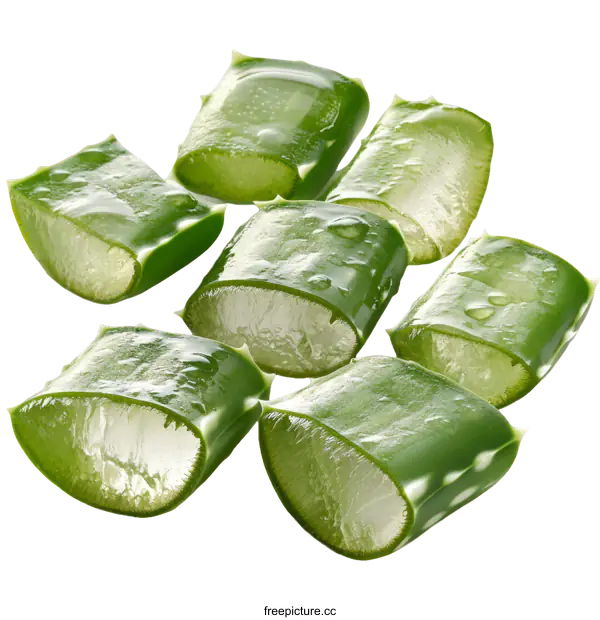 [Transparent Background PNG]Aloe Vera Slices Close-up Image