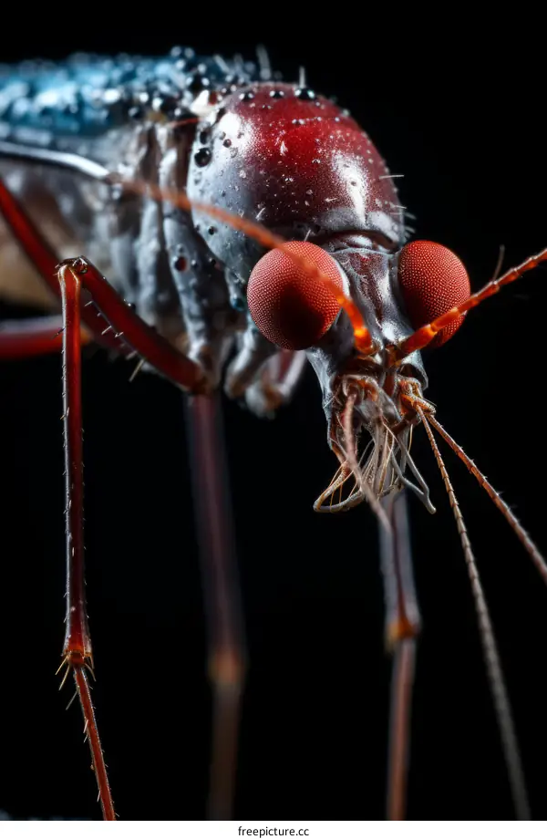 Portrait of a robber fly