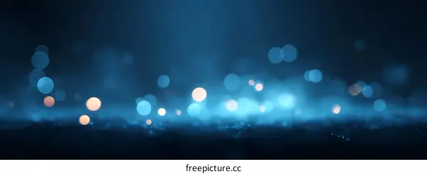 Abstract Blue Bokeh Background