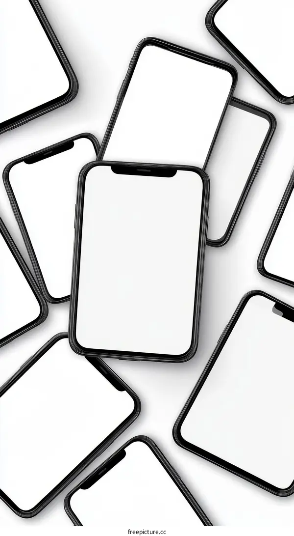 Smartphone Mockup Displaying Empty Screen