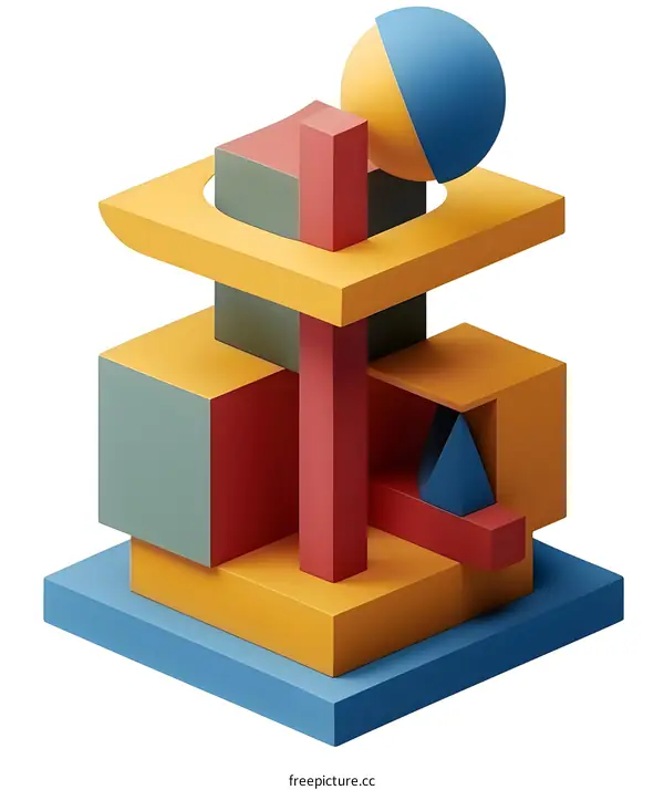 Abstract Geometric Shapes in 3D