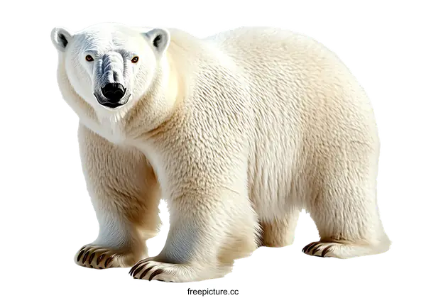 [Transparent Background PNG]Majestic Polar Bear Portrait