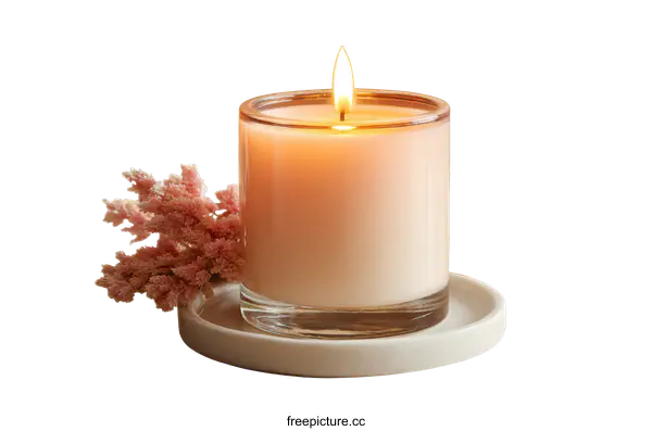 [Transparent Background PNG]Warm and Cozy Scented Candle