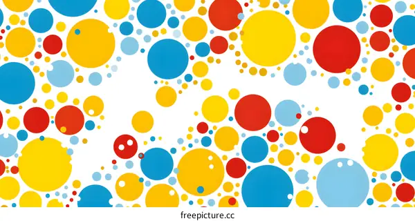 Abstract Colorful Polka Dot Background Design