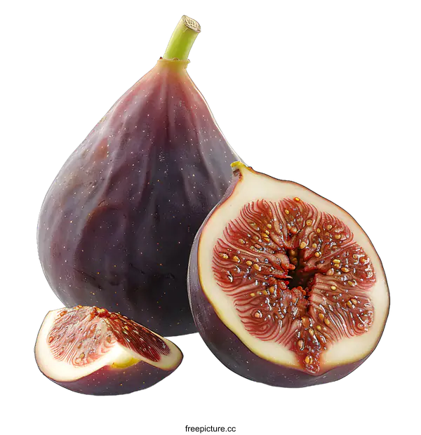 [Transparent Background PNG]Fresh figs isolated on white background