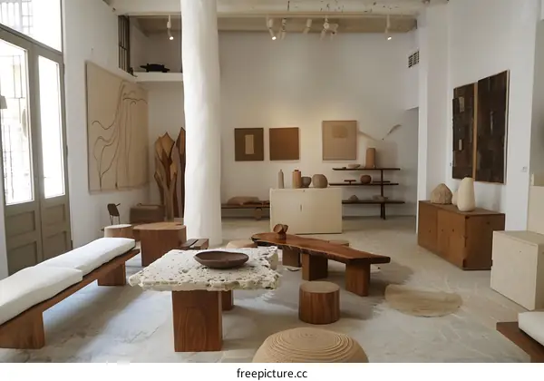Minimalist Interior Design with Wooden Furniture and Natural Materials