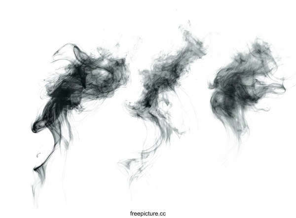 [Transparent Background PNG]Abstract Smoke Patterns on White Background