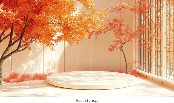 Autumnal Minimalist Showcase Podium