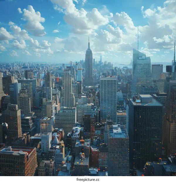 New York City Skyline View from Above