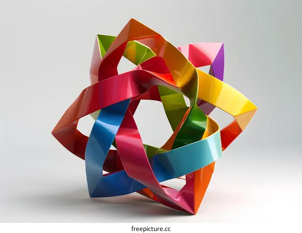 Colorful 3D geometric shapes