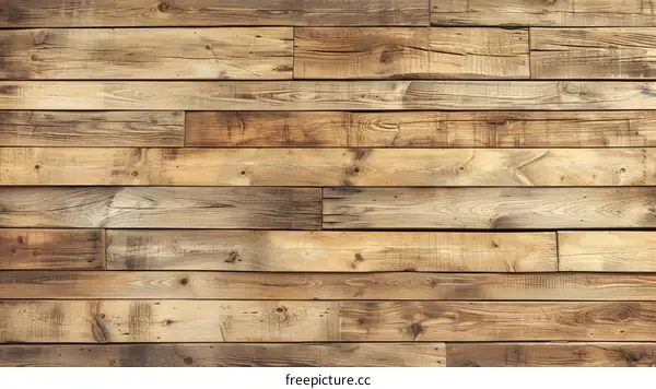 Various shades of brown wooden planks arranged horizontally with visible wood grain