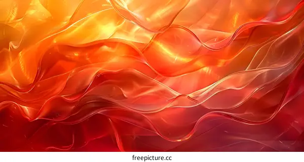 Abstract red and orange waves background