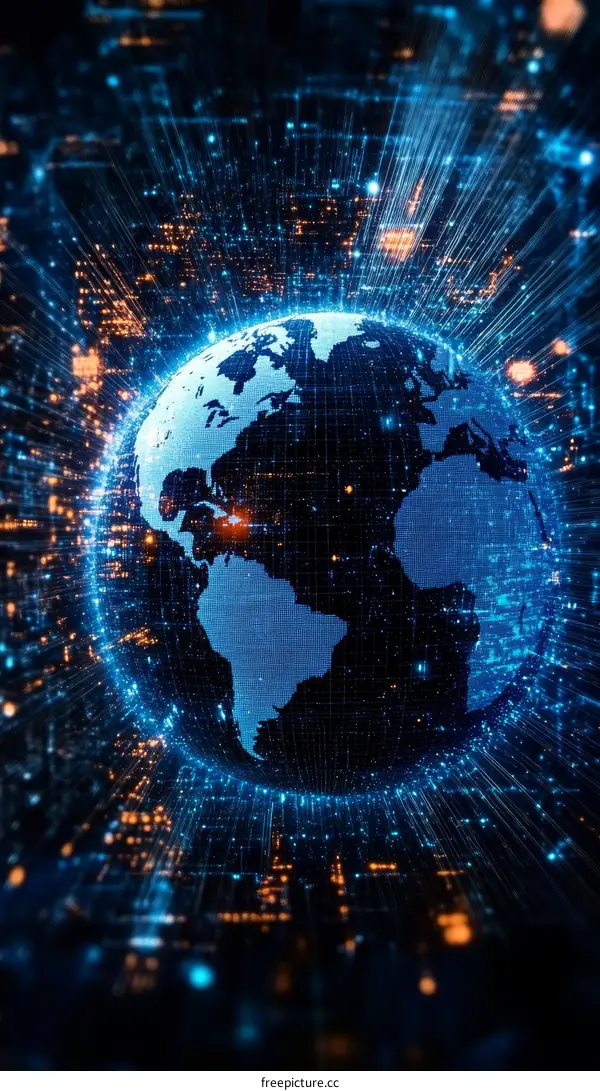 Global Digital Network Illustration