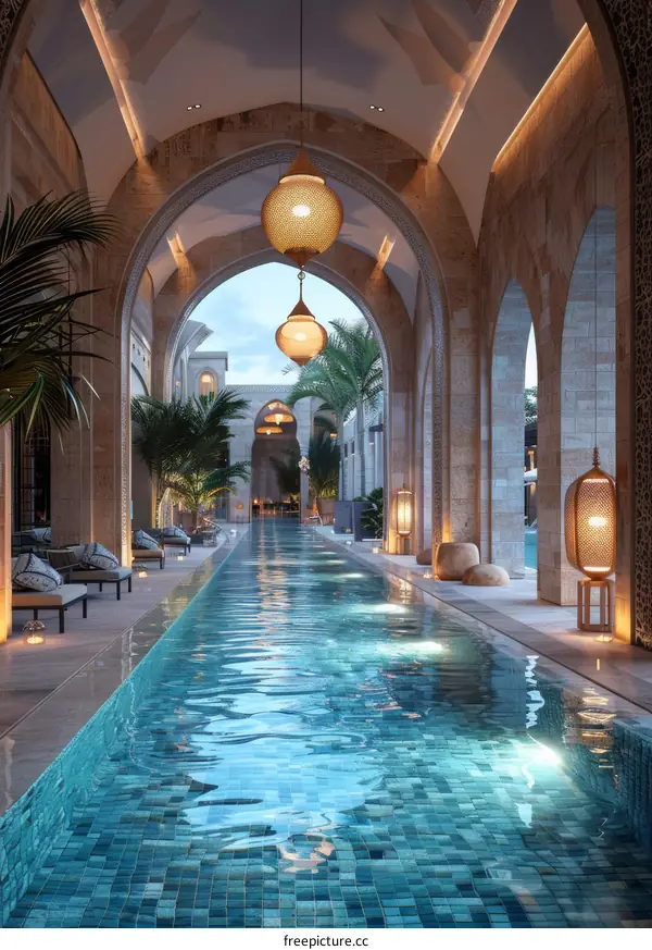 Elegant Swimming Pool in a Luxury Architectural Design