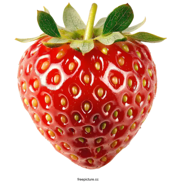 [Transparent Background PNG]Close Up of a Fresh Strawberry