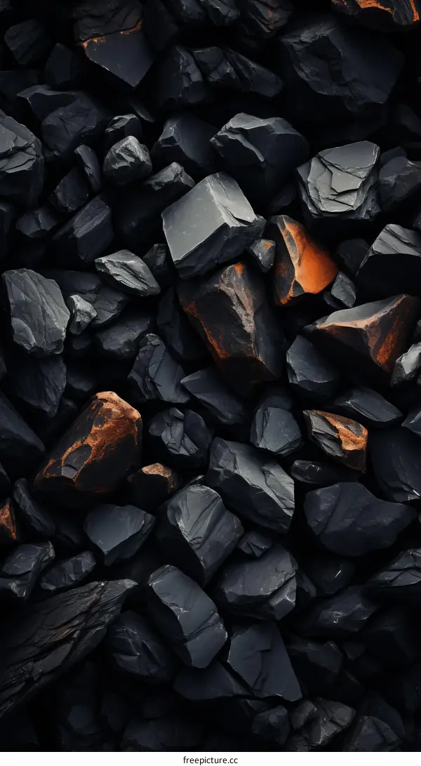 Black and Orange Rocks